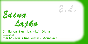 edina lajko business card